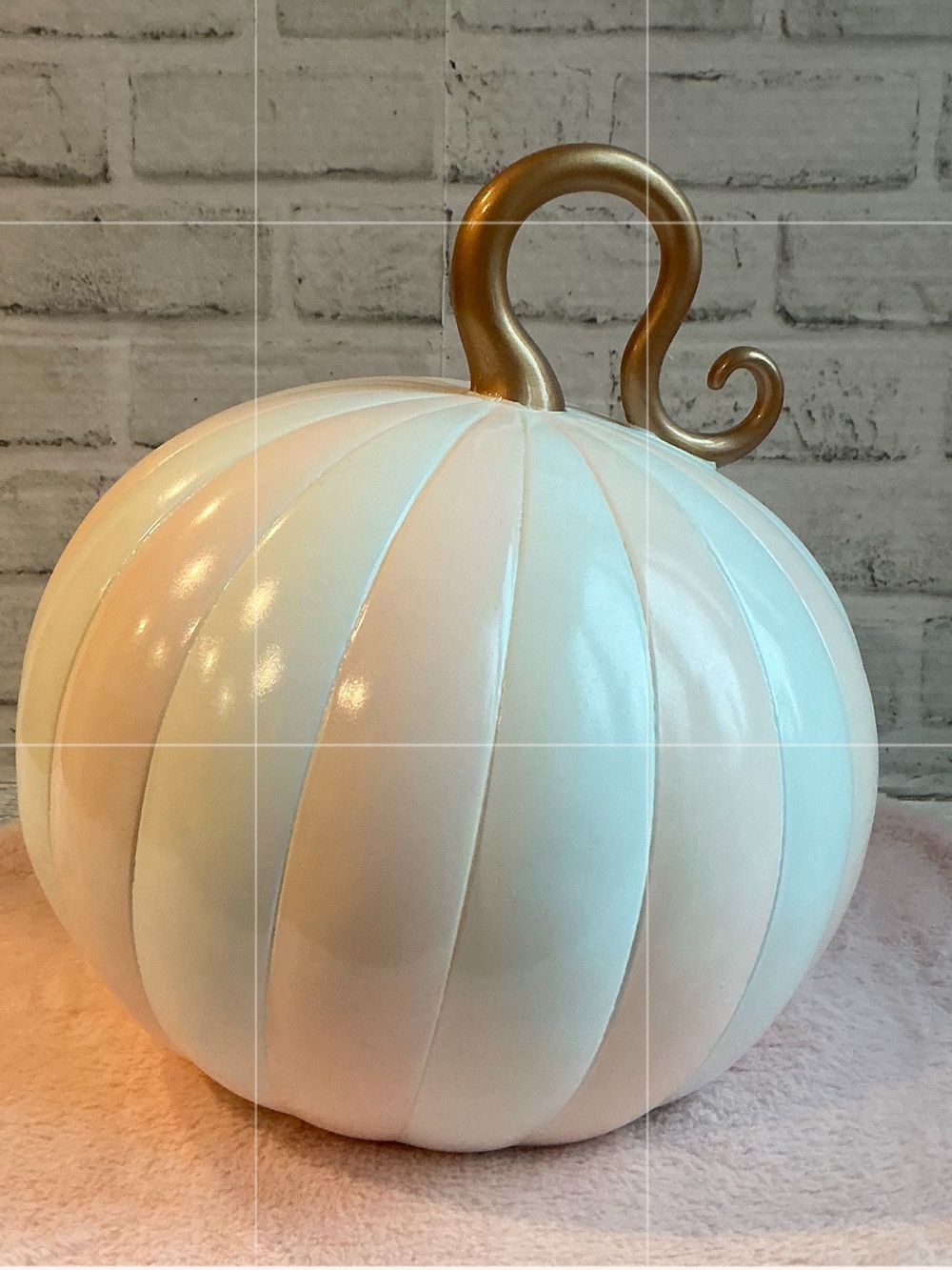 GHOULISH outdoor safe modern striped pumpkin decor